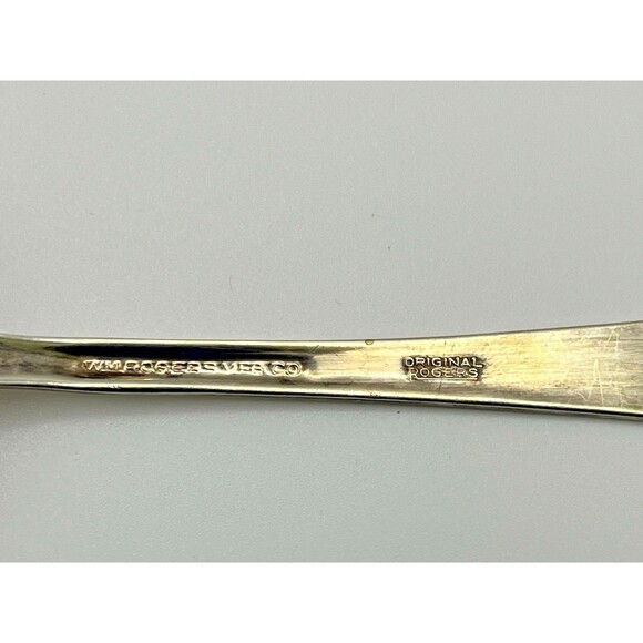 Vintage WM Rogers Mfg. Co Original Rogers Tomato Serving Spoon Silver Plate 7.5" - Picture 5 of 6